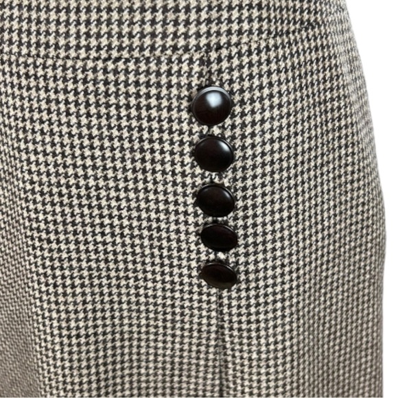 Talbots Academia Tweed Houndstooth Wool A Line Skirt Size 4 Petite - Picture 3 of 7
